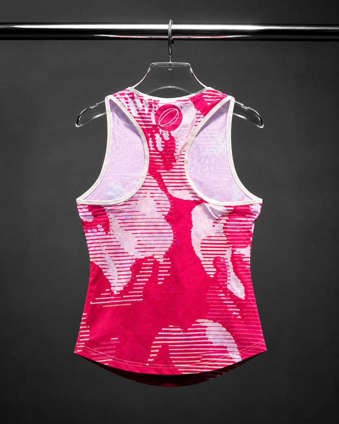 Womens summer 7s club vest - Cloud glitch - Pink