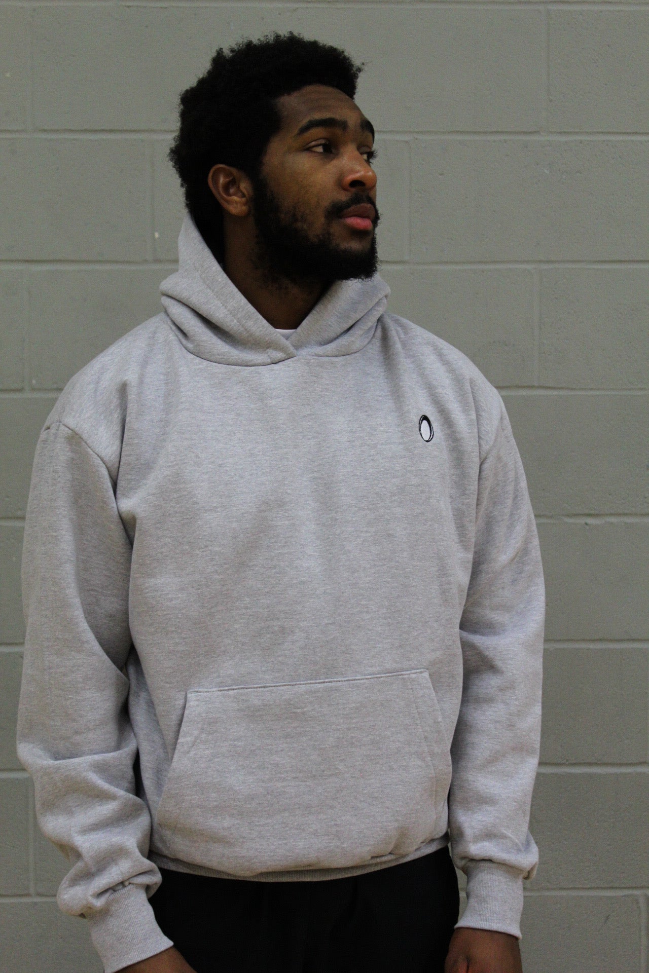 Ultra-Heavy Grey Just Ball Hoodie.