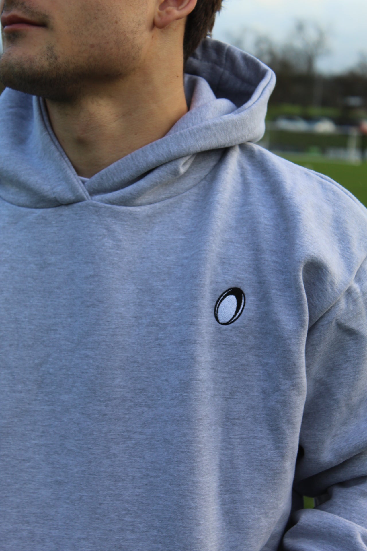 Ultra-Heavy Grey Just Ball Hoodie.
