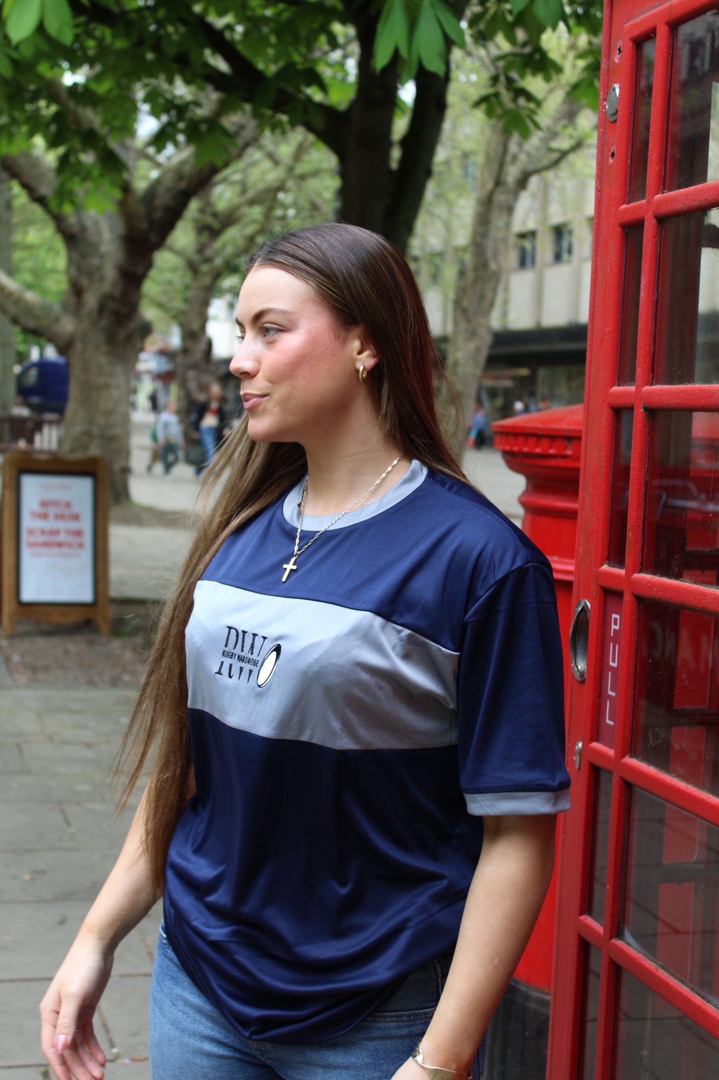 Oversized Women’s Space Blue & Grey Training-Tee