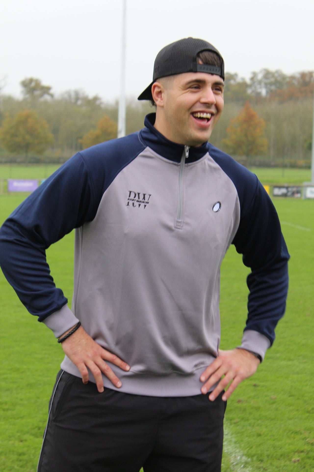 Space Blue & Grey Quarter-Zip