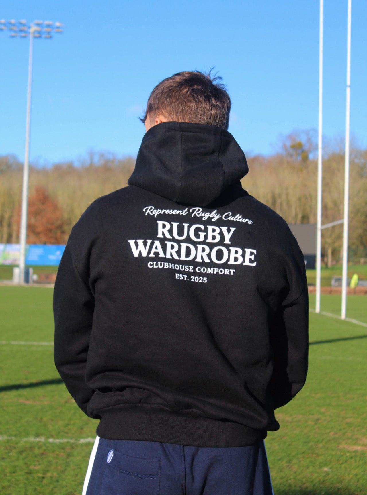 Represent Rugby Hoodie (Deep Black)