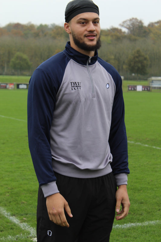 Space Blue & Grey Quarter-Zip