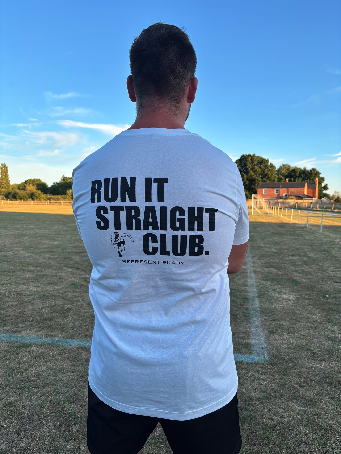 The White Run It Straight Club Tee