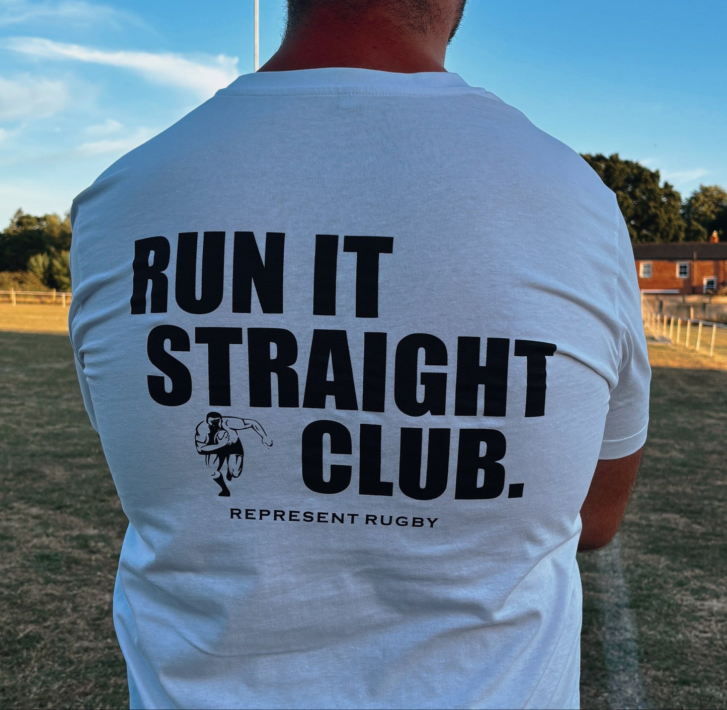 The White Run It Straight Club Tee