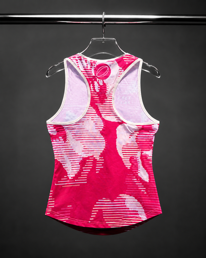 Womens summer 7s club vest - Cloud glitch - Pink