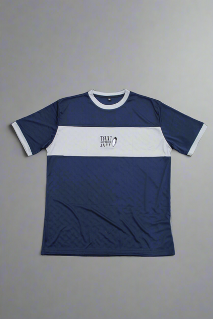 Power Stripe Training Tee - Space Blue & Grey