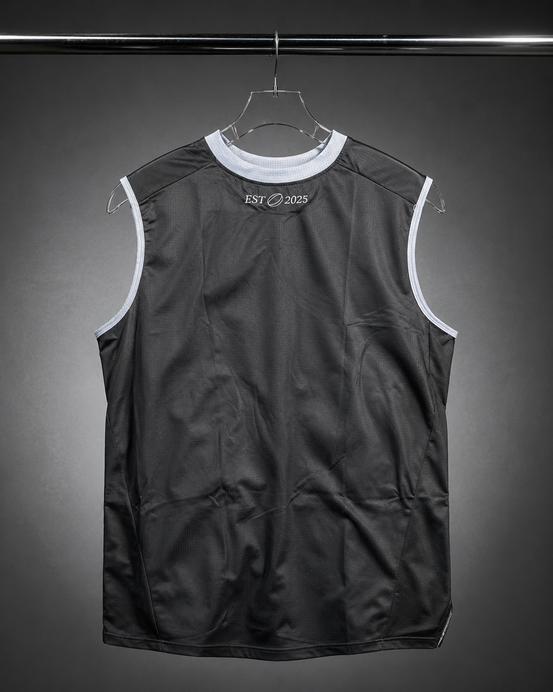 Men's Rugby Training Vest  - Stealth black.