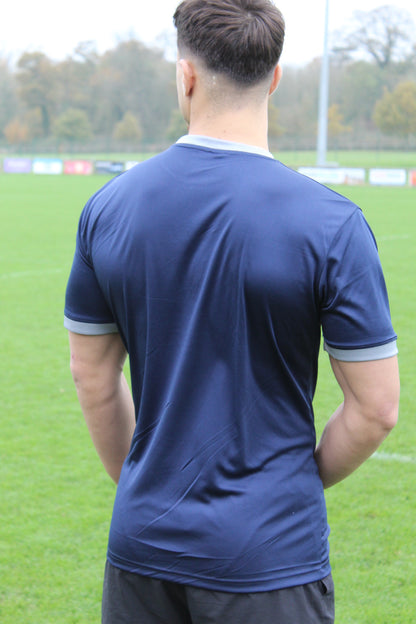 Power Stripe Training Tee - Space Blue & Grey