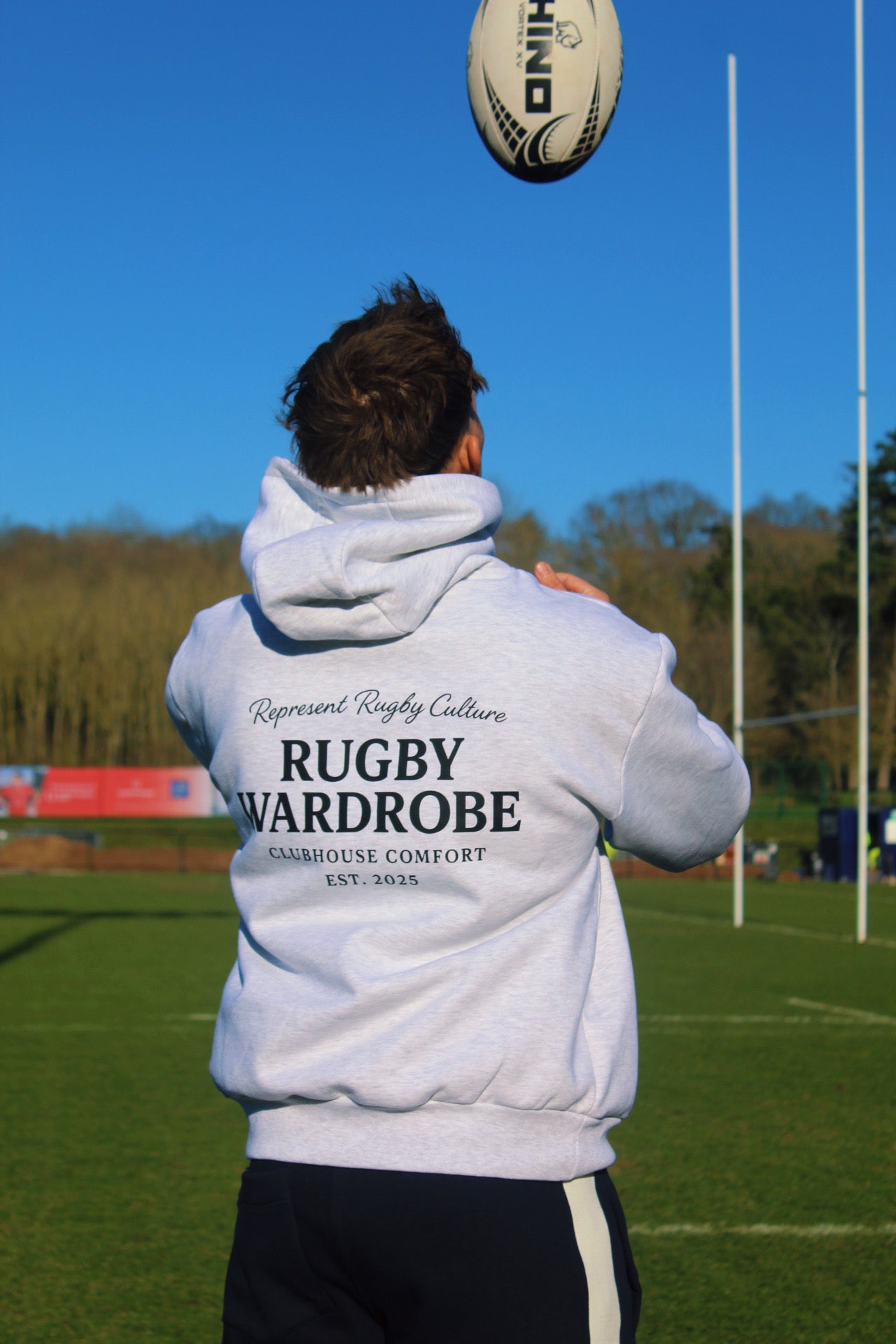 Represent Rugby Hoodie (Ash)