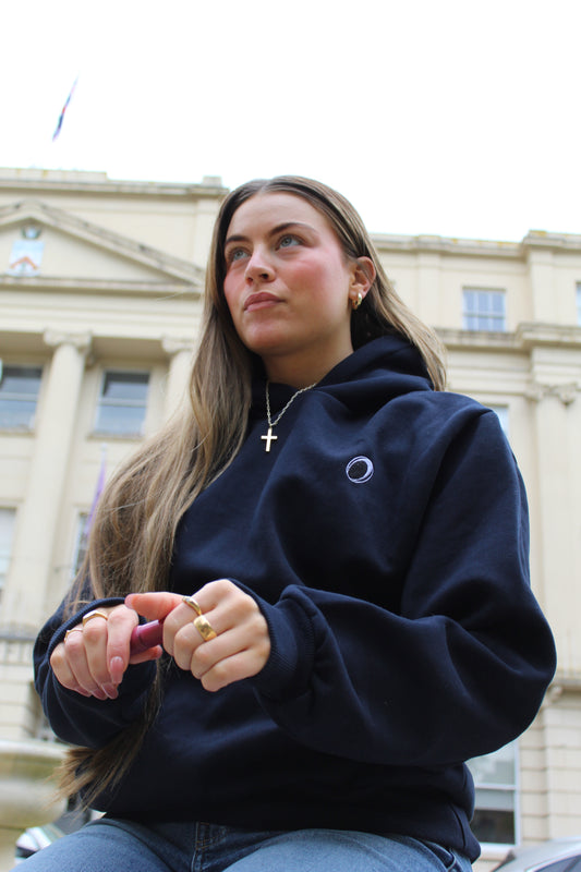 Ultra-Heavy Just ball Hoodie French-Navy/Silver