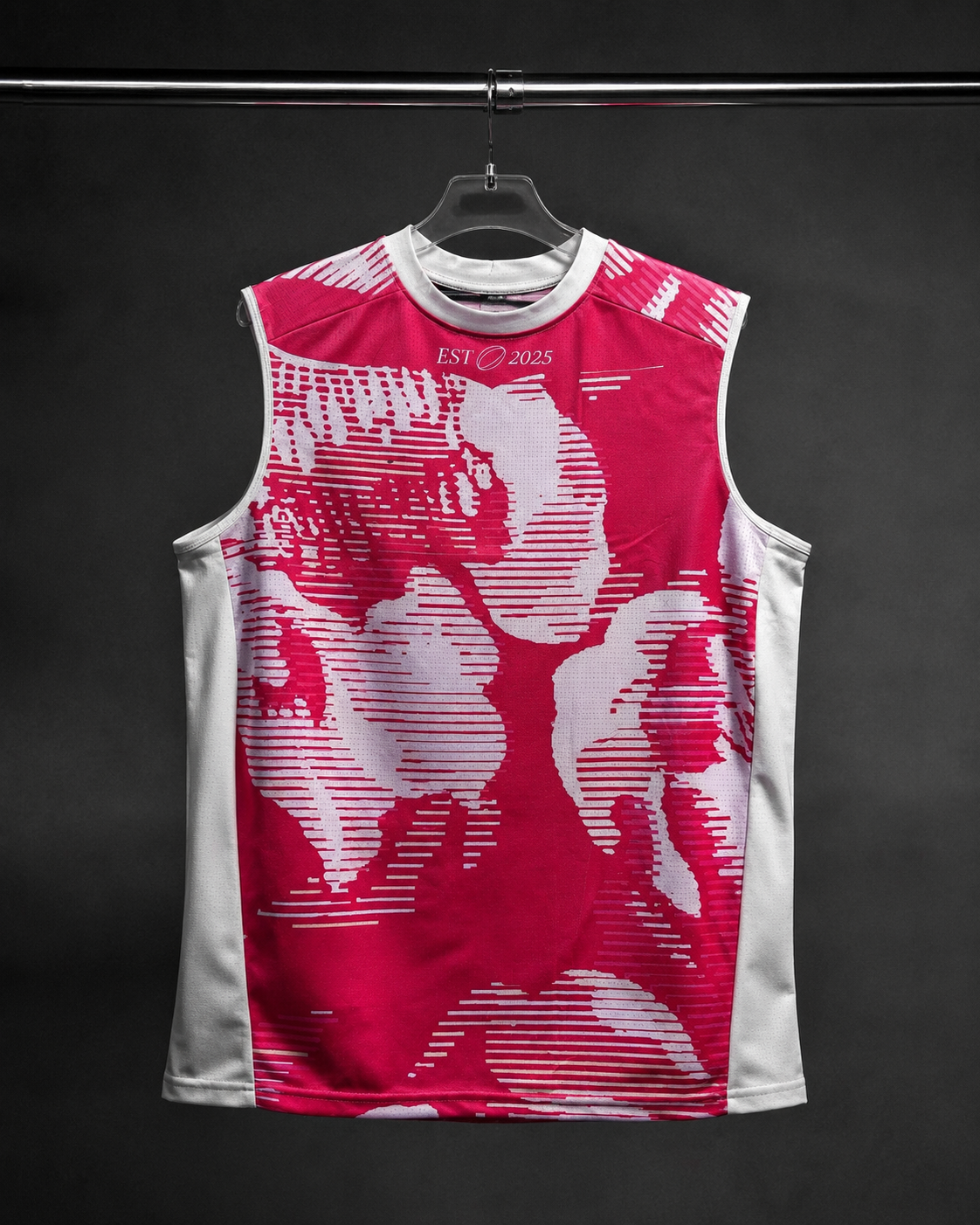 Men's Rugby Training Vest – Cloud Glitch | Pink