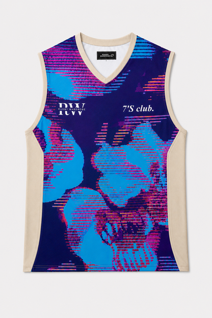 Mens Rugby Training Vest | Galaxy Cloud Glitch
