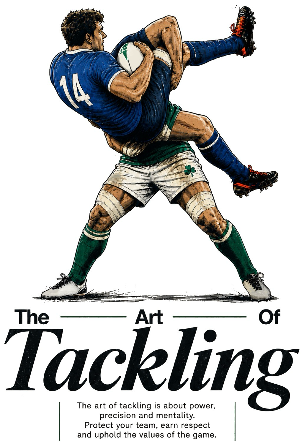 Art Of Tackling - Black - Relaxed Fit Tshirt