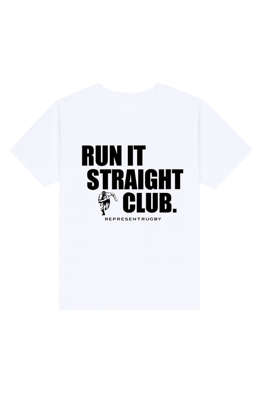 The White Run It Straight Club Tee