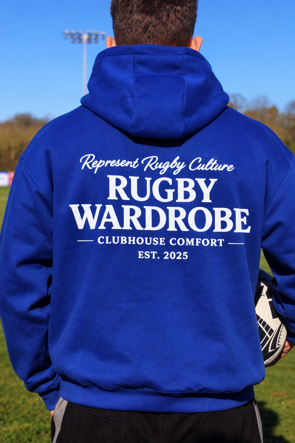 Represent Rugby Hoodie (Bright Blue)