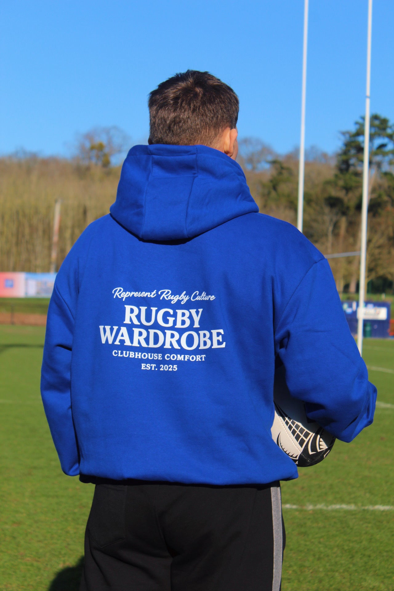 Represent Rugby Hoodie (Bright Blue)