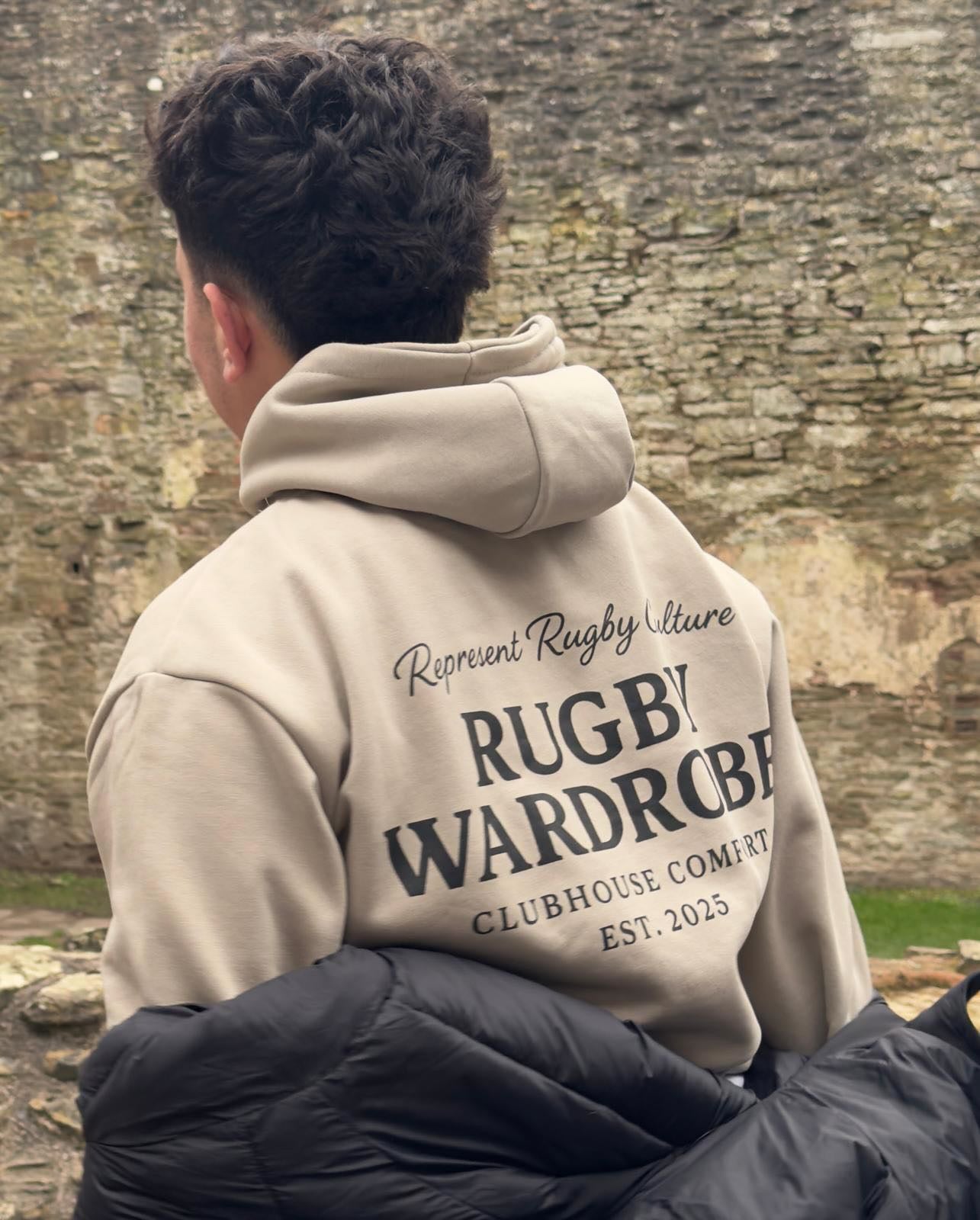 Represent Rugby Hoodie (Stone)