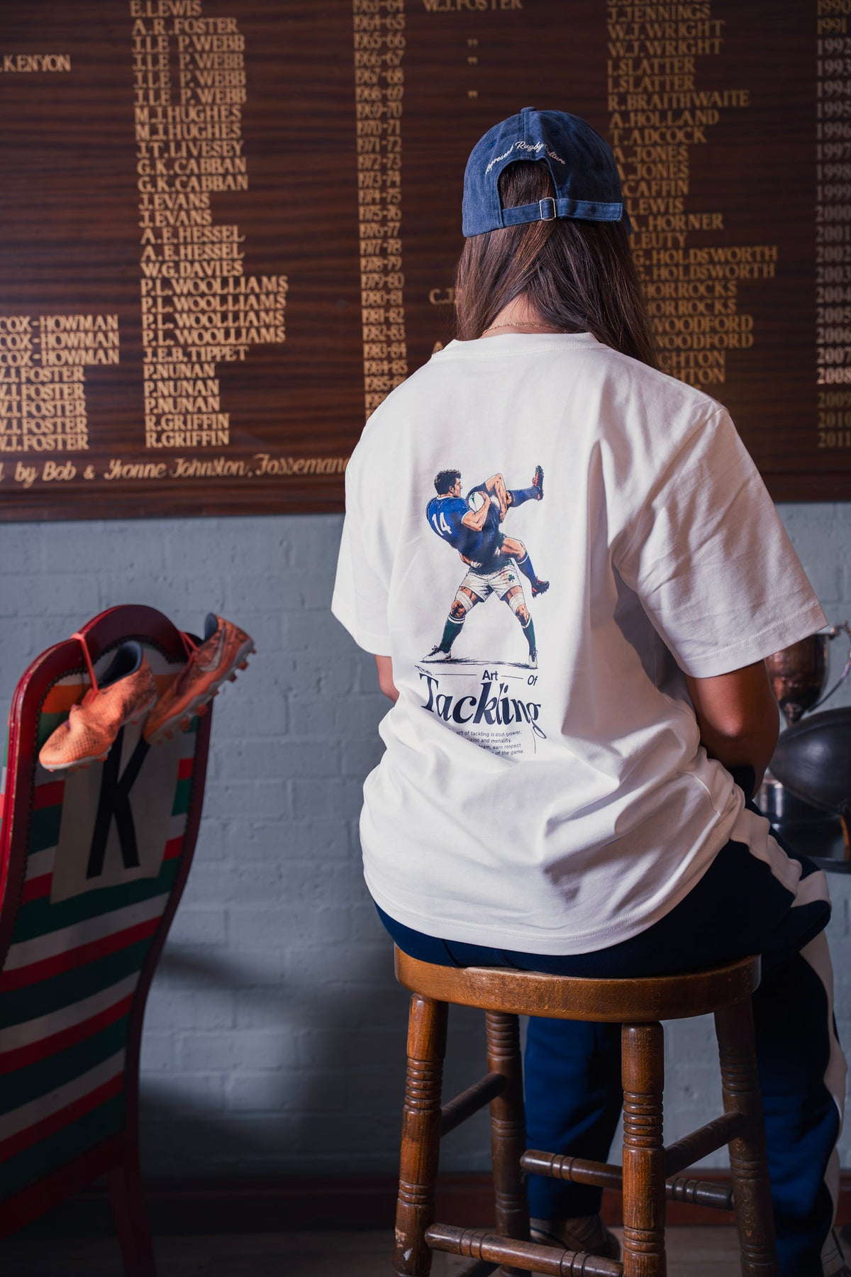 Art Of Tackling - Cream - Relaxed Fit Tshirt