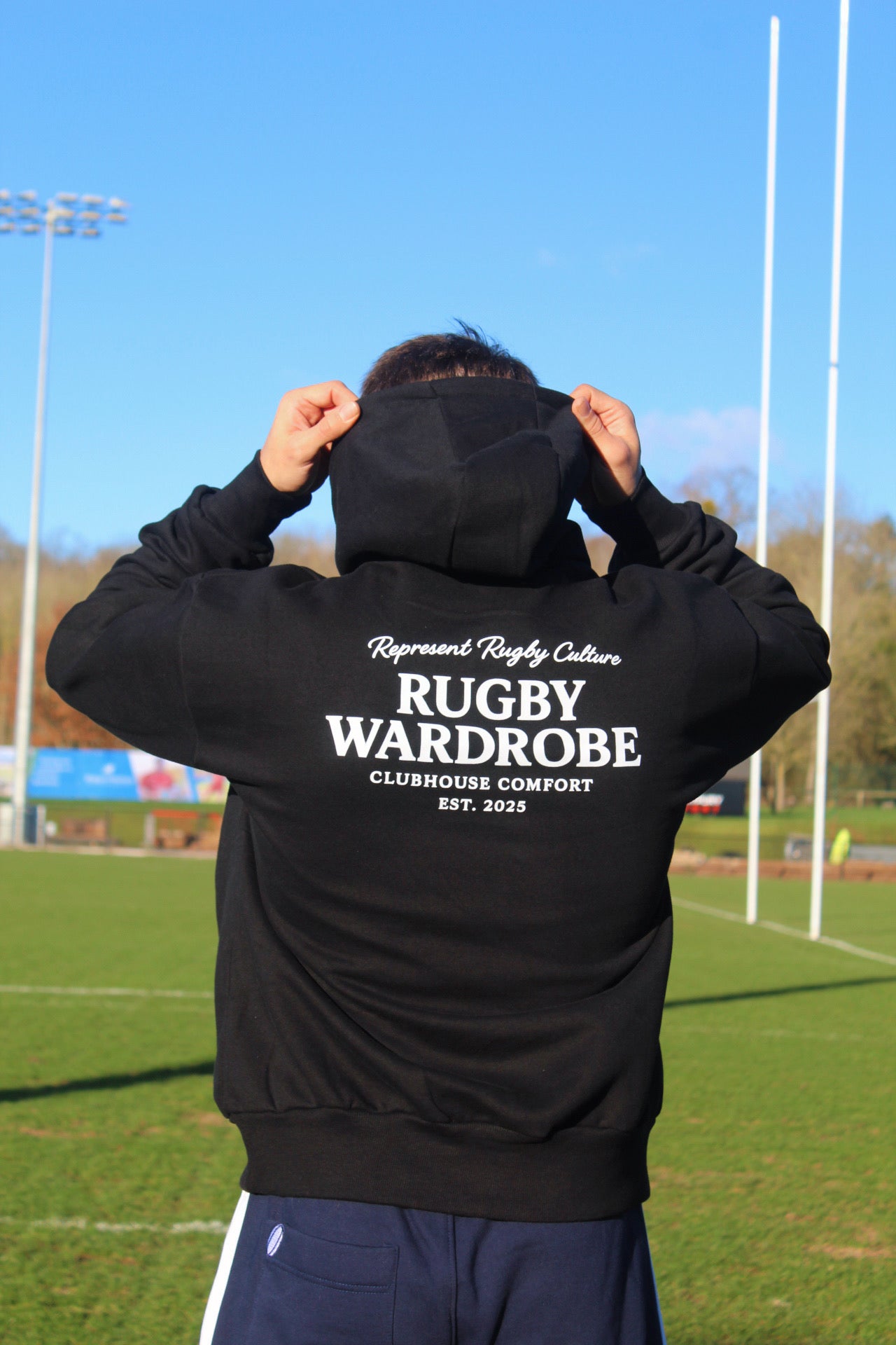 Represent Rugby Hoodie (Deep Black)