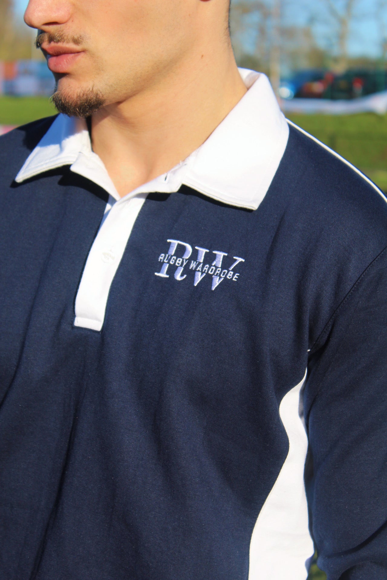 XV Oversized Rugby Jersey Navy/White
