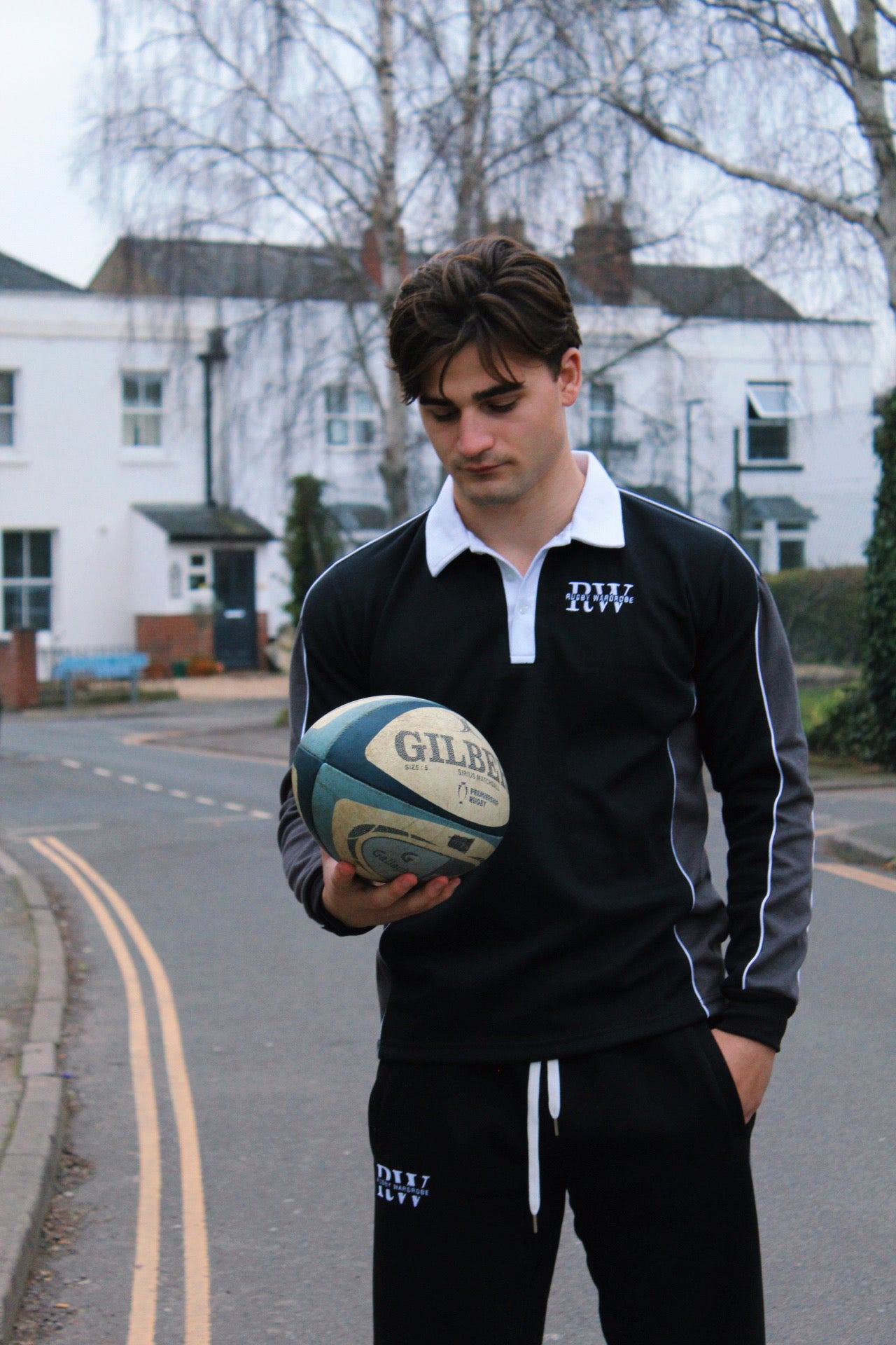 XV Oversized Rugby Jersey (Black/Grey)