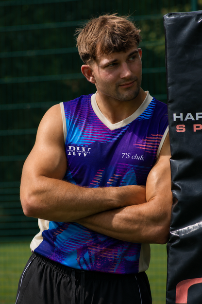 Mens Rugby Training Vest | Galaxy Cloud Glitch