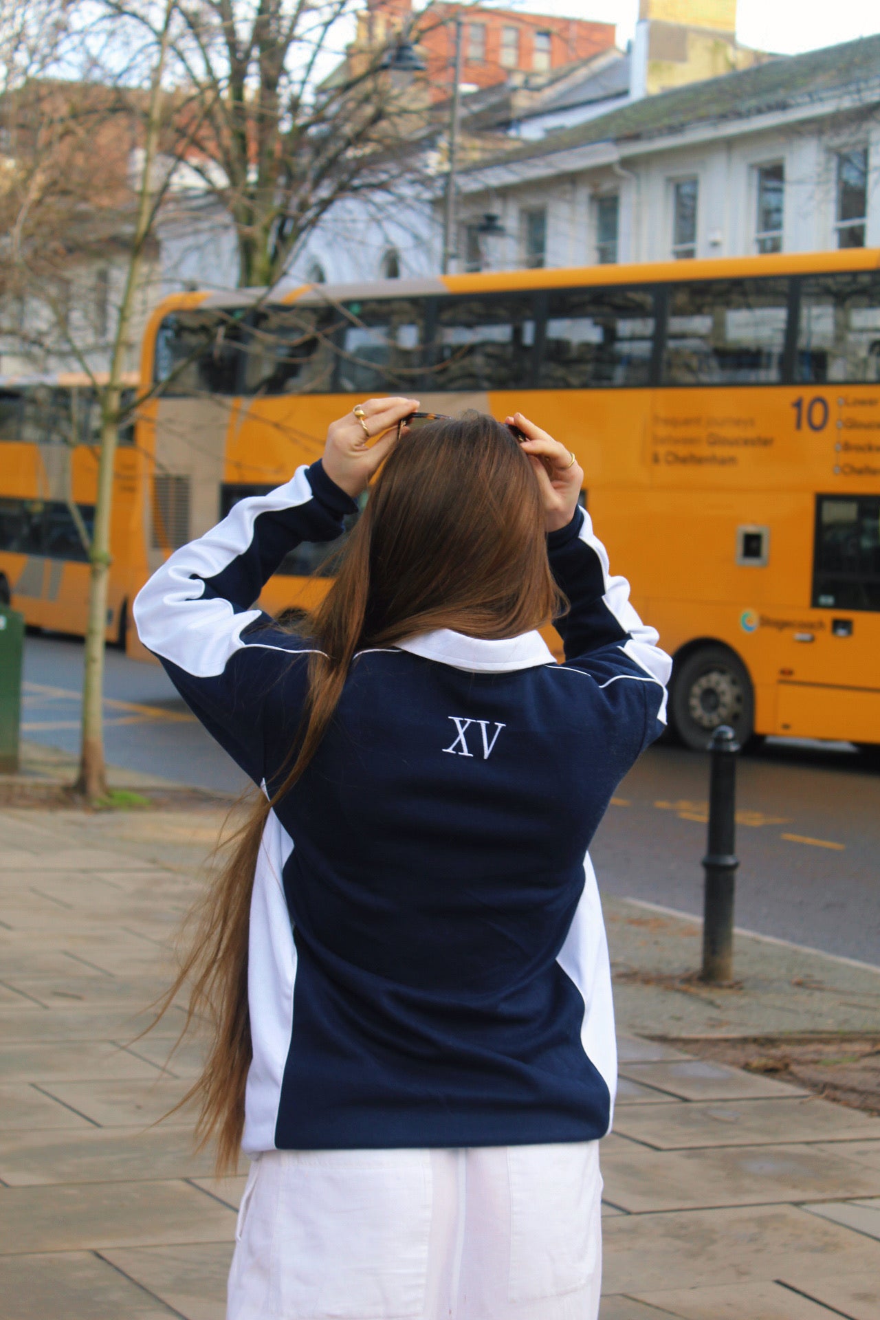 XV Oversized Rugby Jersey Navy/White