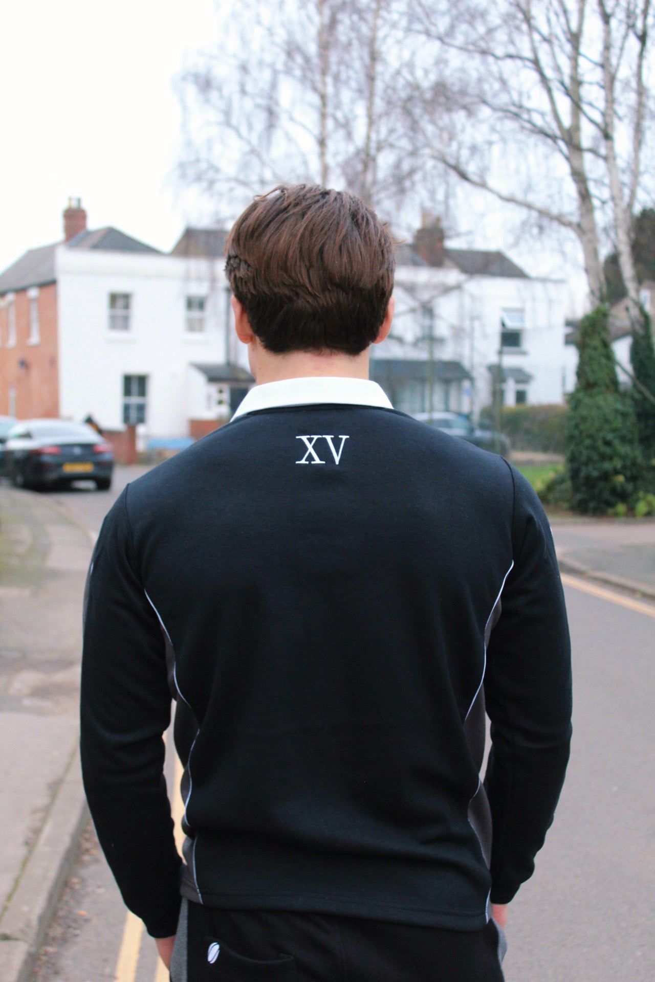 XV Oversized Rugby Jersey (Black/Grey)