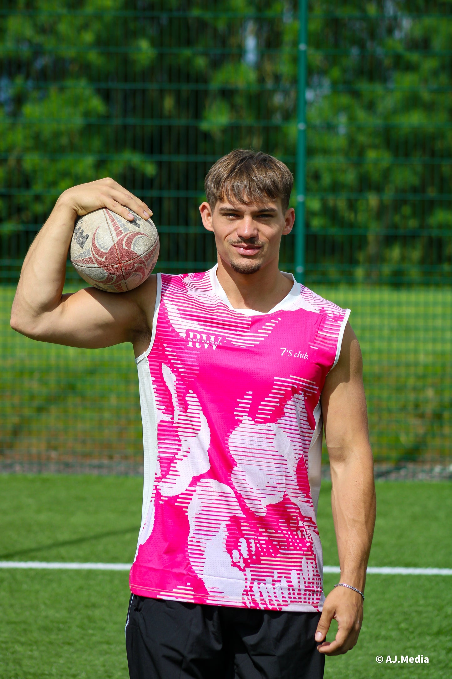 Men's Rugby Training Vest – Cloud Glitch | Pink