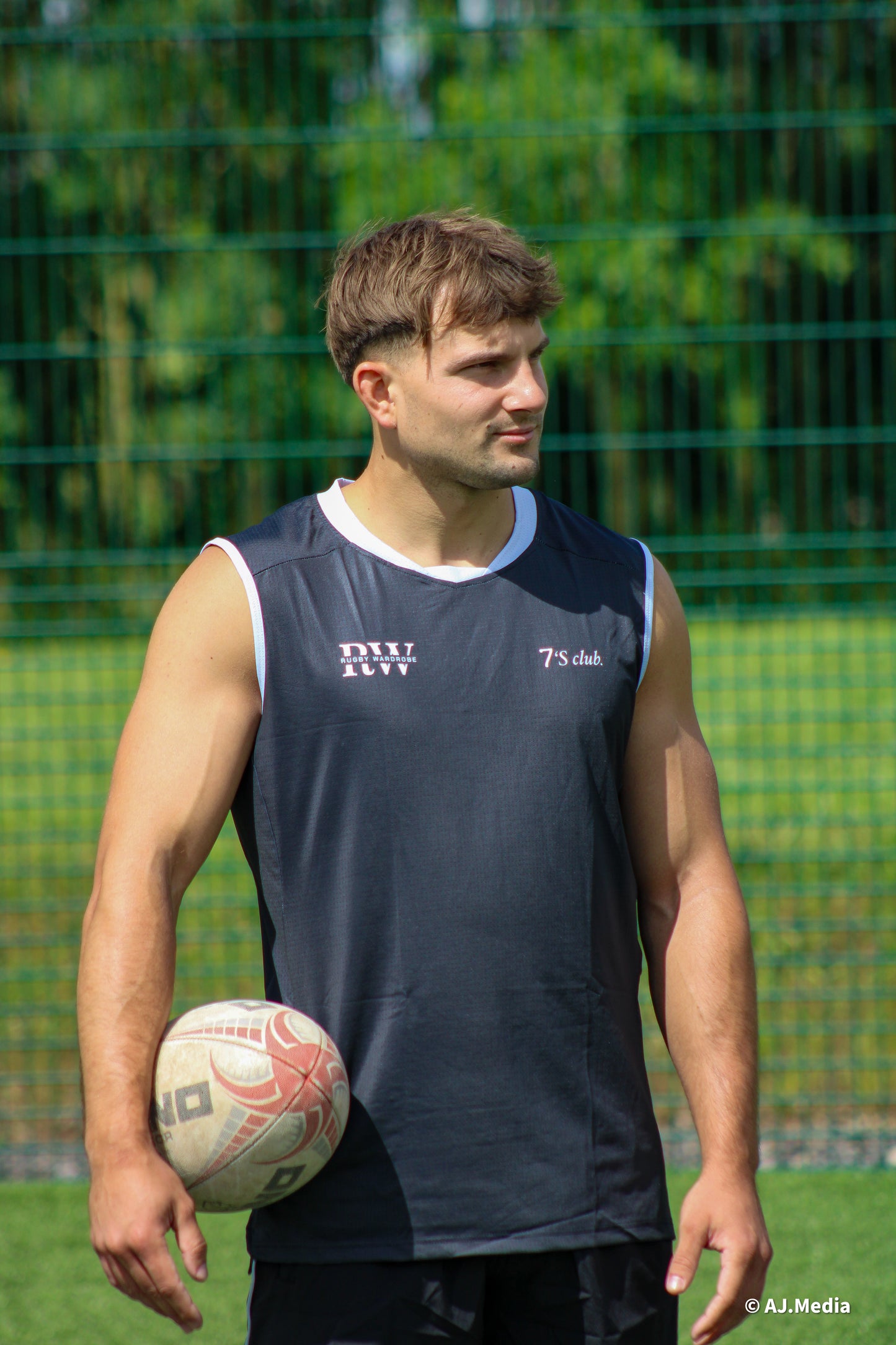 Men's Rugby Training Vest  - Stealth black.