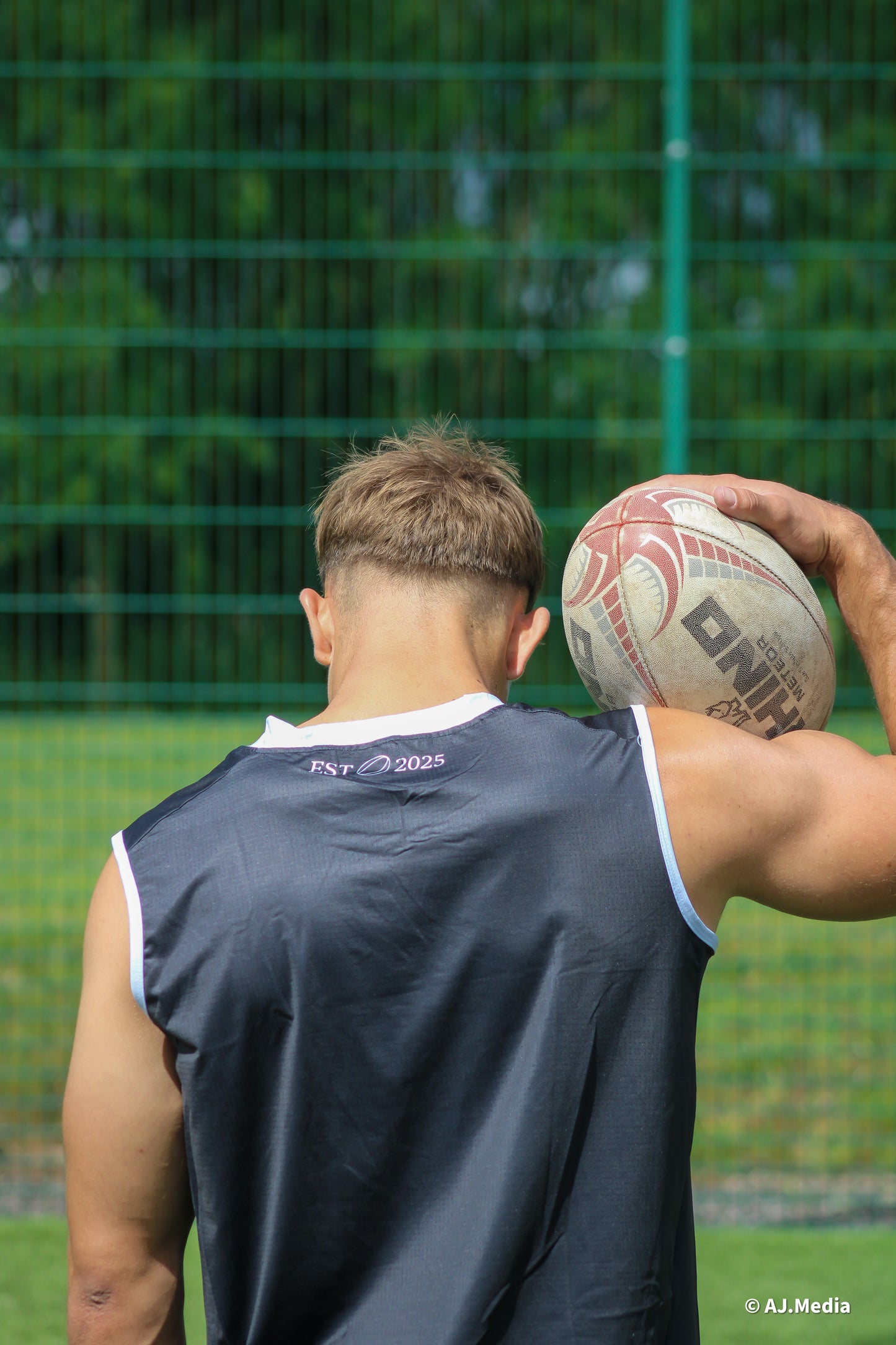 Men's Rugby Training Vest  - Stealth black.