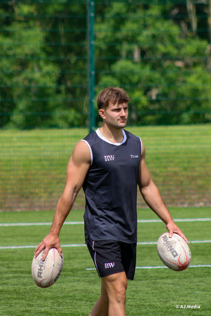 Men's Rugby Training Vest  - Stealth black.